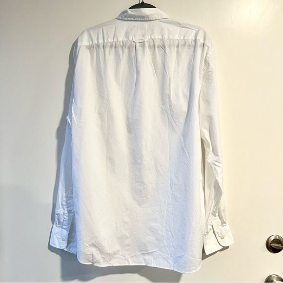 NEW J. Crew Relaxed Secret Wash Organic Cotton Poplin Button Down Shirt in White - Picture 3 of 5